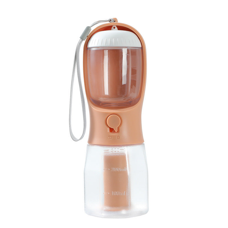 3-in-1 Portable Dog Water Bottle with Food Container & Waste Bag Holder