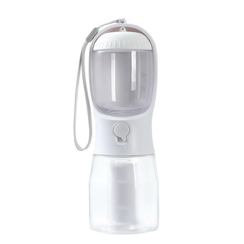 3-in-1 Portable Dog Water Bottle with Food Container & Waste Bag Holder