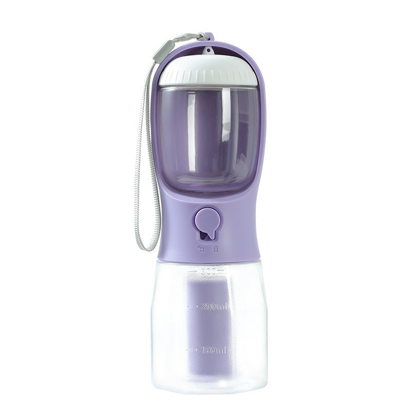 3-in-1 Portable Dog Water Bottle with Food Container & Waste Bag Holder