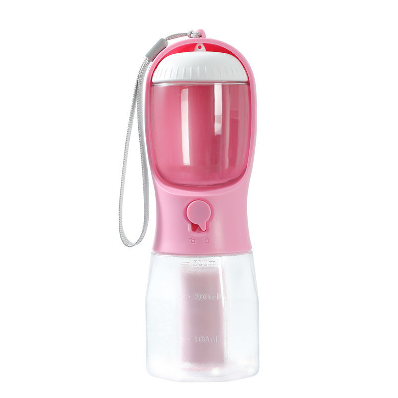 3-in-1 Portable Dog Water Bottle with Food Container & Waste Bag Holder