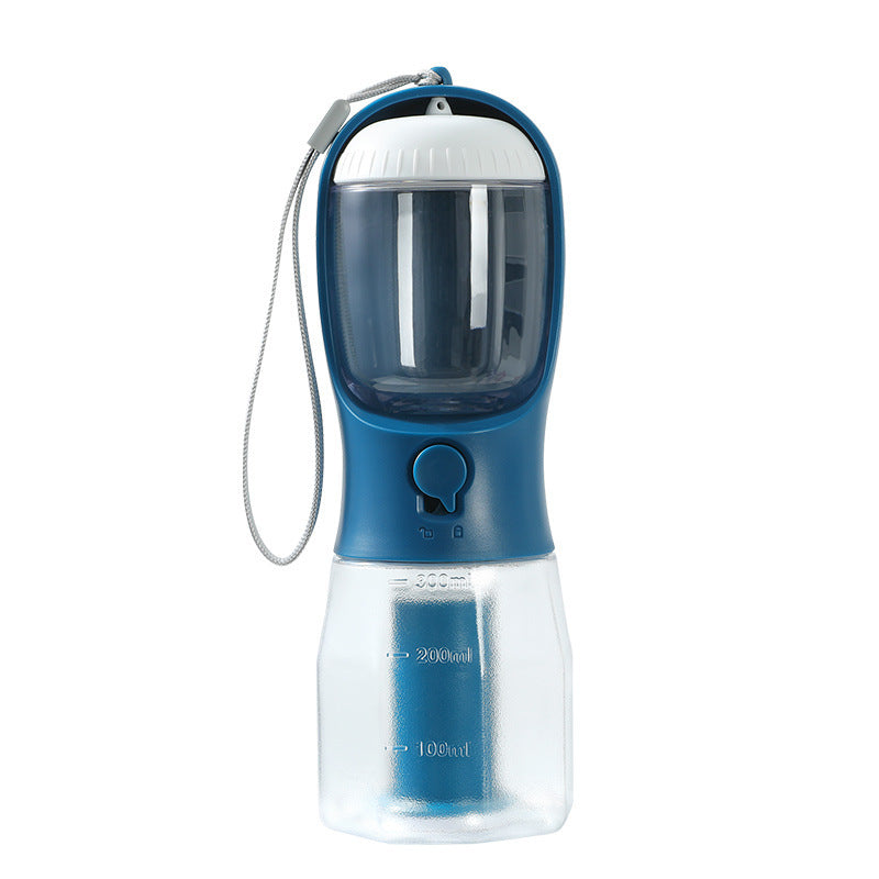 3-in-1 Portable Dog Water Bottle with Food Container & Waste Bag Holder