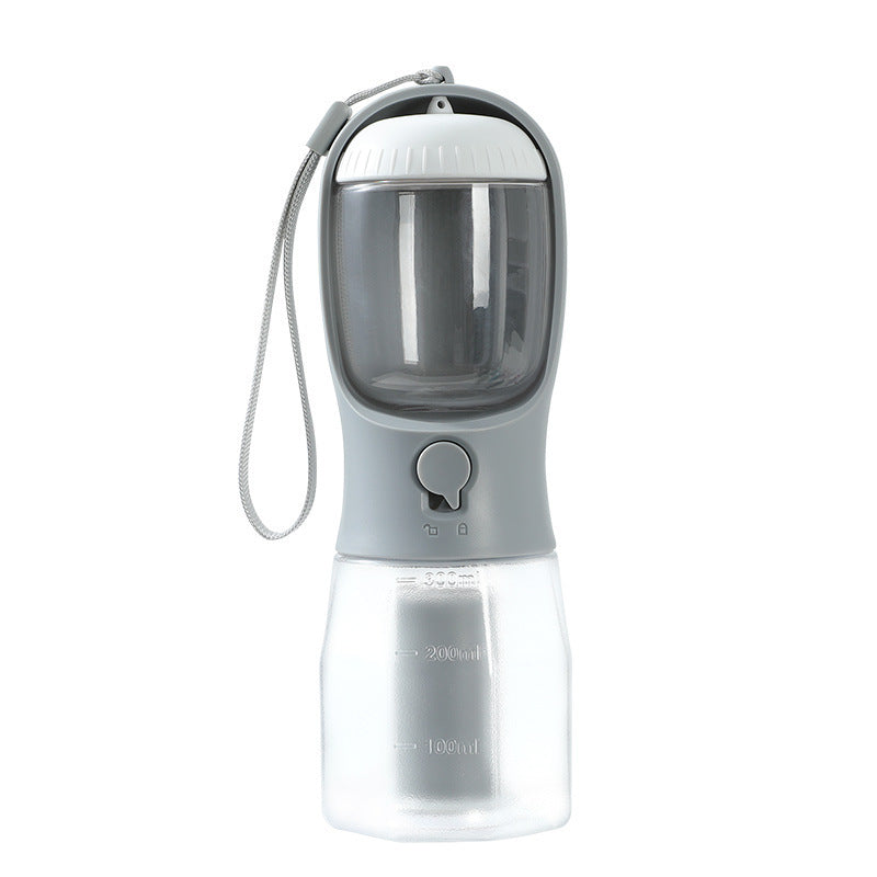 3-in-1 Portable Dog Water Bottle with Food Container & Waste Bag Holder