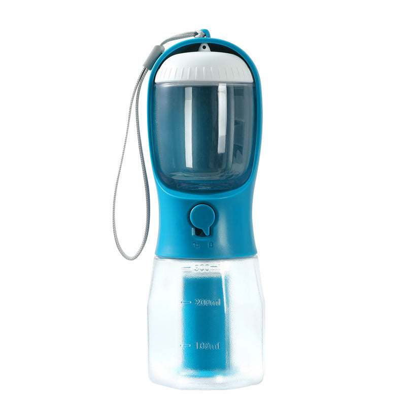 3-in-1 Portable Dog Water Bottle with Food Container & Waste Bag Holder