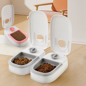 Automatic Pet Feeder with Stainless Steel Bowl – Gravity Food & Water Dispenser for Cats & Dogs