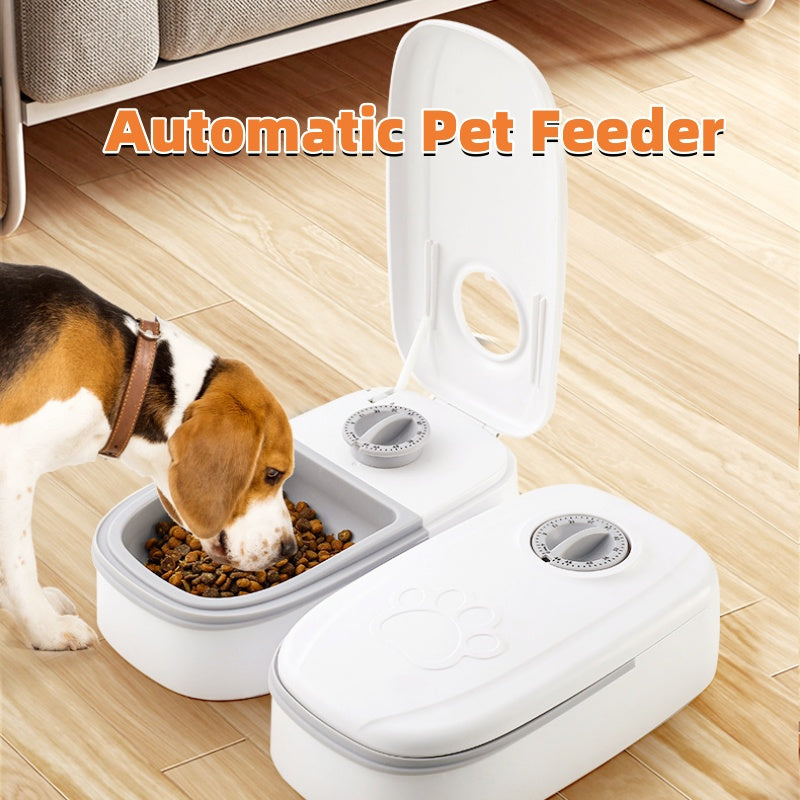 Automatic Pet Feeder with Stainless Steel Bowl – Gravity Food & Water Dispenser for Cats & Dogs