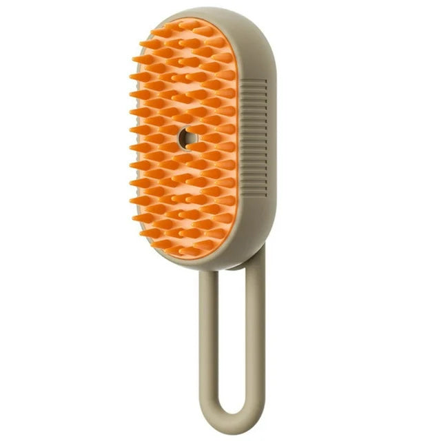 3-in-1 Electric Steam Pet Brush – Detangle, De-Shed & Massage for Cats and Dogs
